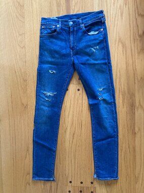 Levi 519 34x34 blue jeans custom rips